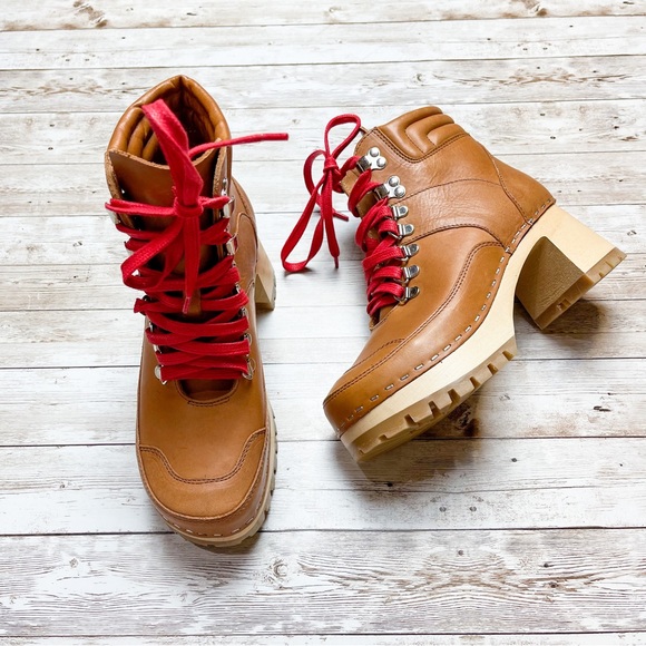 Swedish Hasbeens Trail Boot Nature Brown Size 36 US 6 NWOT - Picture 10 of 11